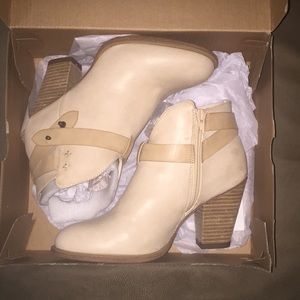 Francesca's Nude Ankle Boot w/ Heel